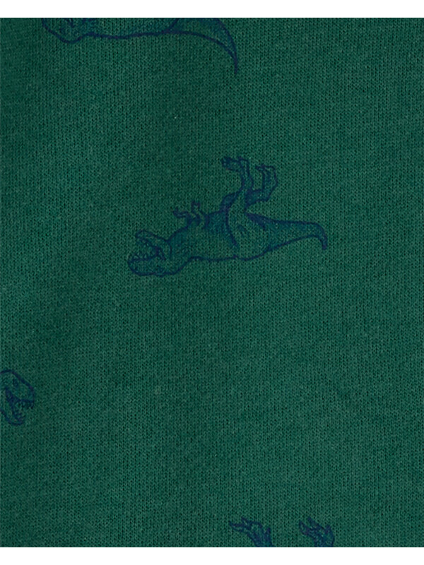 Hanorac verde cu dinozauri