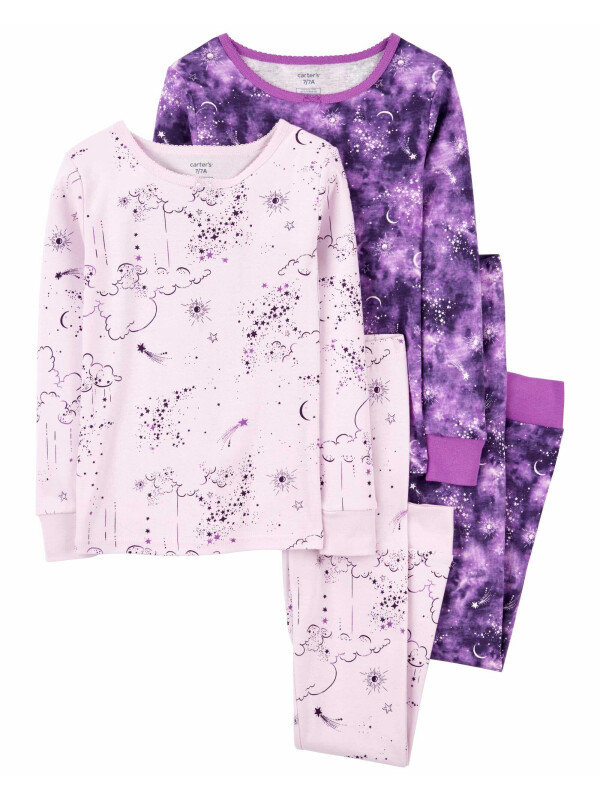 Set 2 piese pijamale mov astral