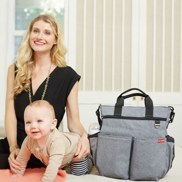 Skip Hop-Geanta de scutece Duo Signature Heather grey