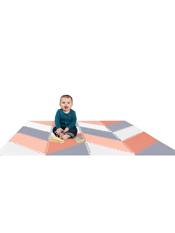 Skip Hop Covoras de joaca puzzle - Geometric Playspot, Gri / Roz