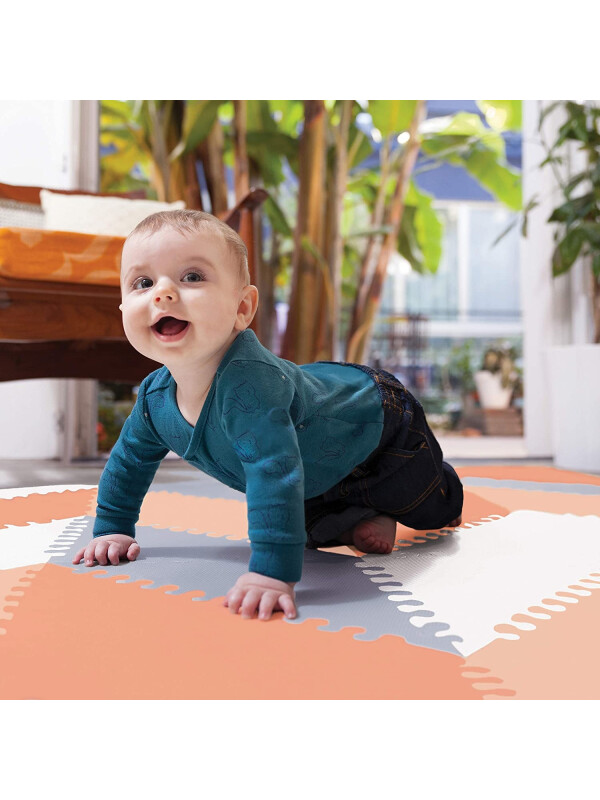 Skip Hop Covoras de joaca puzzle - Geometric Playspot, Gri / Roz