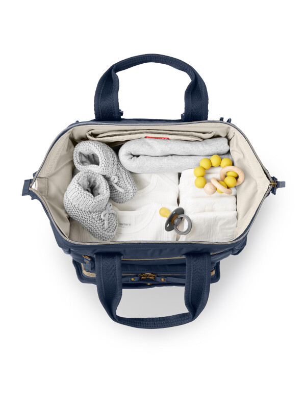 Skip Hop - Geanta pentru scutece tip rucsac, cu deschidere larga - Midnight Navy 