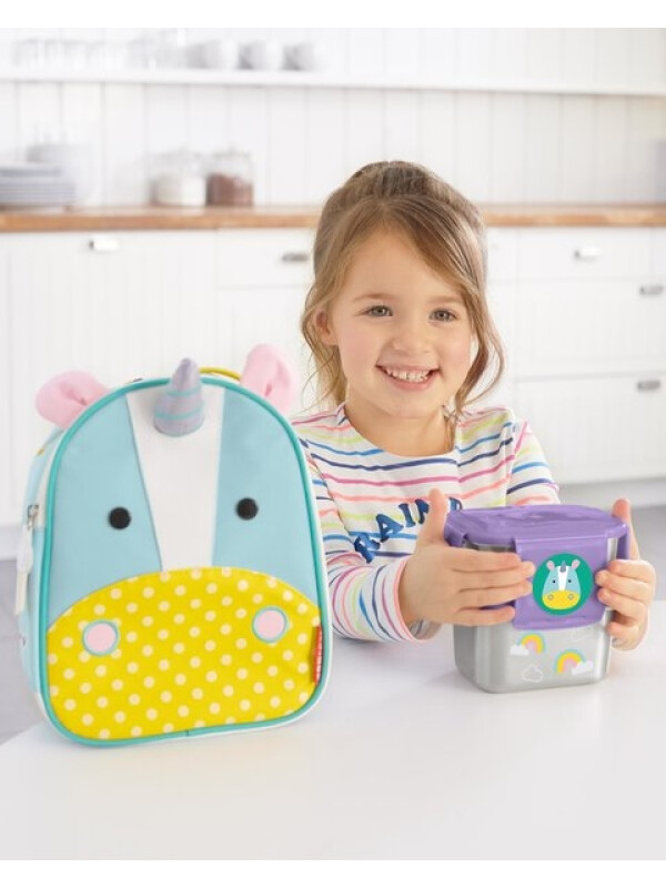 Skip Hop Kit pentru pranz din otel inoxidabil Zoo - Unicorn