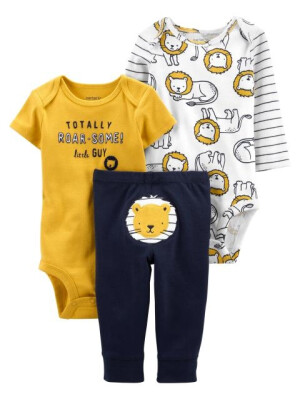 Carter's Set 3 piese pantaloni si 2 body Leu