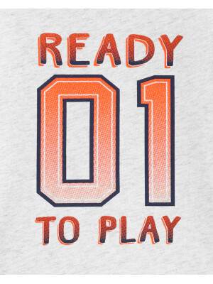 Set 2 piese pantaloni albastri si bluza Ready to play