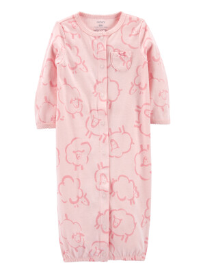 Carter's Set 3 piese pijama convertibila caciulita si sosete roz