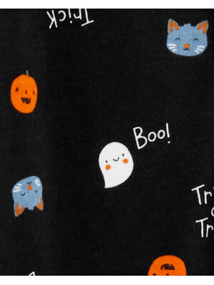 Carter's Salopeta neagra Boo! cu picioruse Halloween