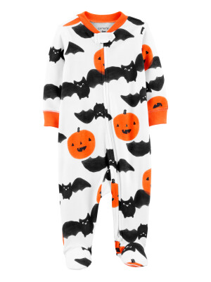 Carter's Salopeta alba cu picioruse Halloween
