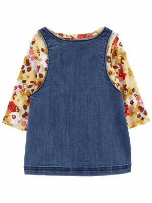 Carter's Set 3 piese rochita, bluza si ciorapei denim