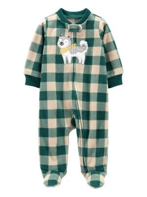 Pijama verde in carouri