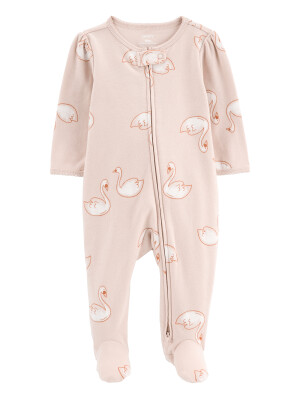 Pijama roz cu lebada