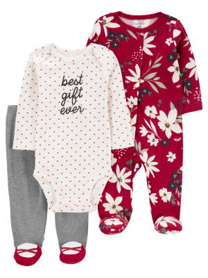 Set 3 piese pantaloni, body si pijama Best Gift Ever