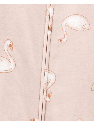Pijama roz cu lebada cu picioruse