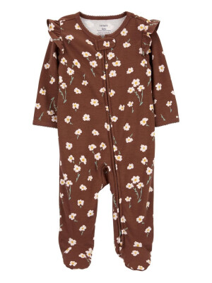 Pijama maro cu floricele