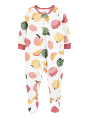 Pijama alb cu fructe