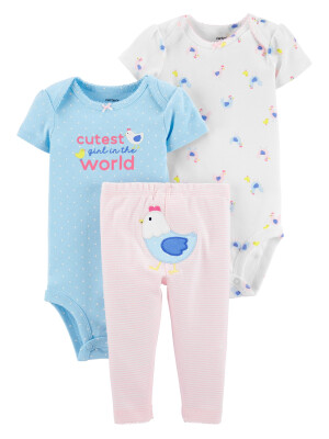 Carter’s Set 3 Piese 2 body-uri & pantaloni Puisor