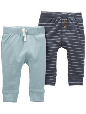 Carter's Set 2 piese pantaloni cu snur si nasturi