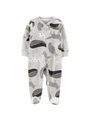 Pijama gri cu negru si animalute