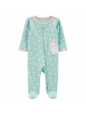 Pijama verde cu buline