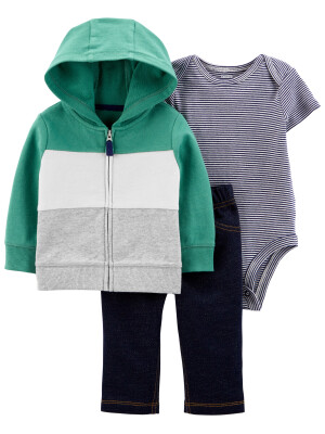 Carter's Set 3 piese hanorac body si pantaloni 