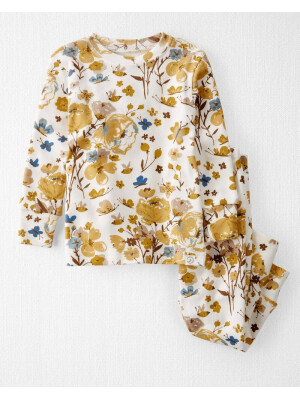 Pijama 2 piese 100% bumbac organic Flori