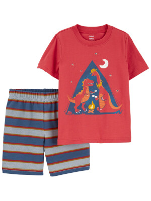 Set 2 piese tricou si pantaloni Dinozauri