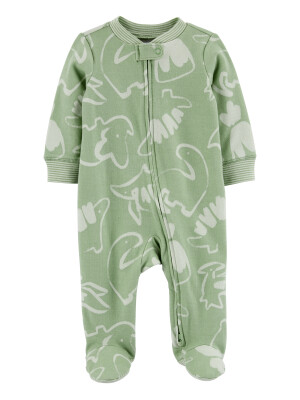 Pijama cu fermoar reversibil Dinozaur