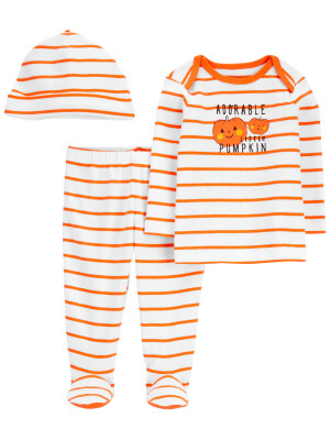Carter's Set 3 piese Halloween dovleac