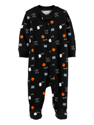 Carter's Salopeta neagra Boo! cu picioruse Halloween