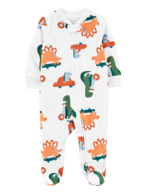 Pijama alb dinozauri
