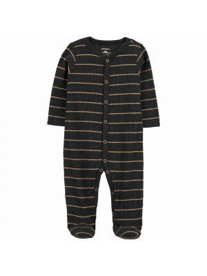 Pijama negru cu dungi