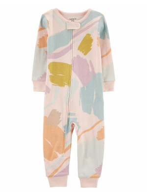 Pijama roz cu desene pastel