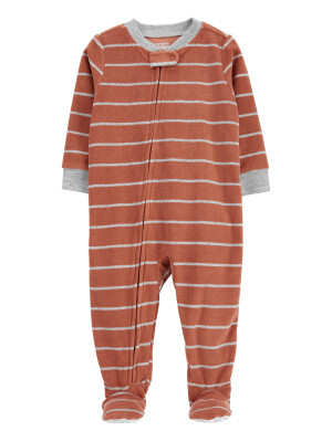 Carter's Pijama cu fermoar maro cu dungi