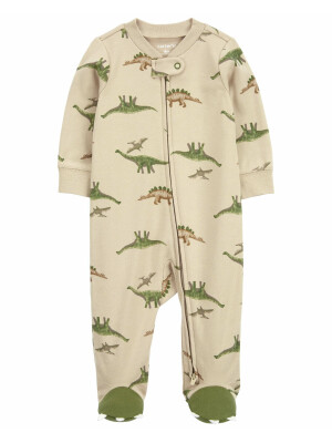 Pijama crem cu dinozauri