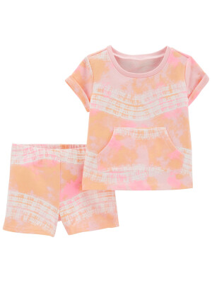Set 2 piese tricou si pantaloni tie-dye