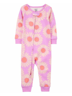 Pijama roz cu flori