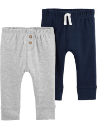 Carter's Set 2 piese pantaloni marin/gri