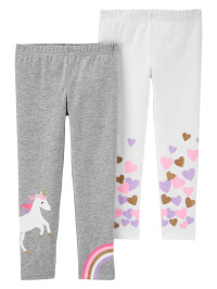Carter’s Set 2 piese pantaloni Unicorn și Inimioare