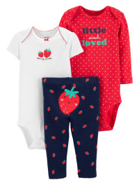 Carter’s Set 3 Piese 2 body-uri & pantaloni capsuni
