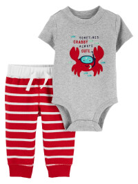 Carter's Set 2 piese pantaloni si body Crab