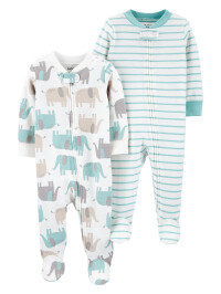 Carter's Set 2 piese pijamale bebe Elefanti 