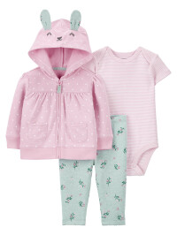 Carter’s Set 3 piese hanorac, body si pantaloni Iepuras