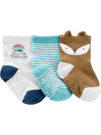 Carter's Set 3 perechi de sosete Vulpe
