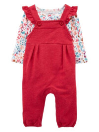 Carter's Set 2 piese bluza si salopeta Flori