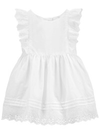 OshKosh Rochie alba brodata