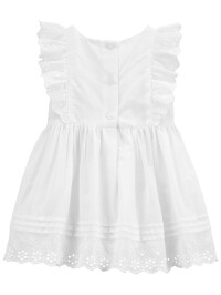 OshKosh Rochie alba brodata