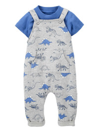 Carter’s Set 2 piese tricou si salopeta Dinozauri