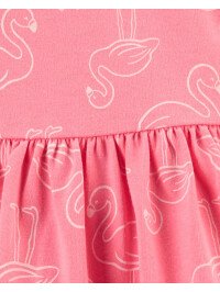 Carter's Set 2 piese salopeta si rochita Flamingo 
