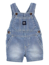 OshKosh Salopeta scurta denim cu dungi 