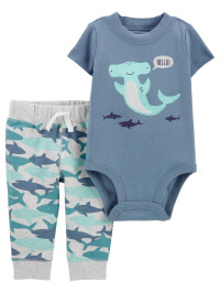 Carter's Set 2 piese body si pantaloni Rechin 
